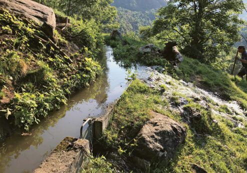 Bewässerung mit Suonen im Wallis