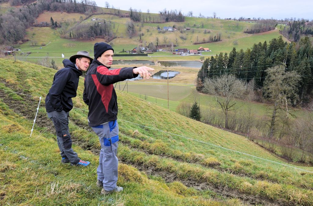 Betriebscoaching Landwirtschaft: Landwirt Bruno Stadelmann im Austausch mit Coach Pirmin Adler